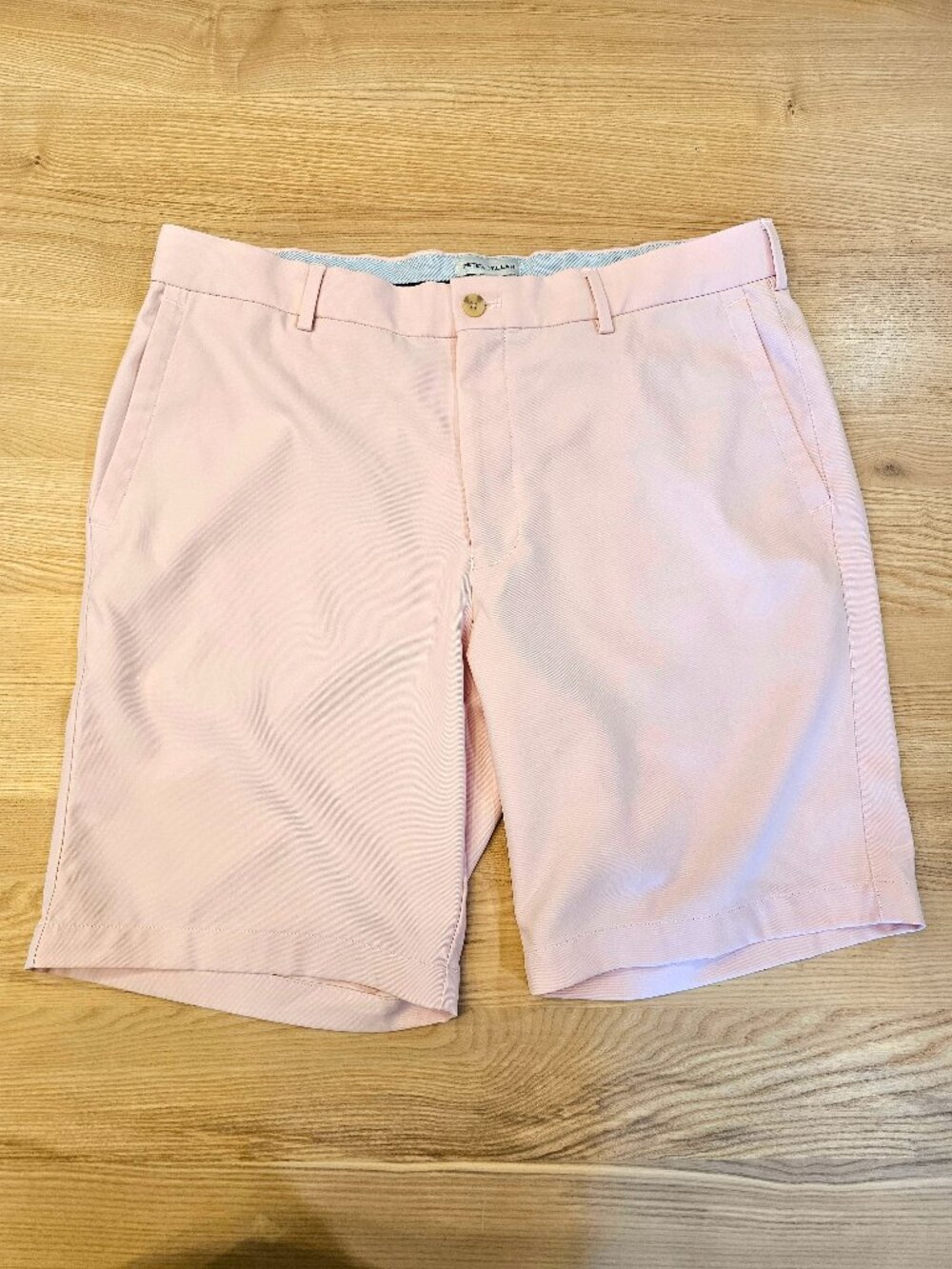 Peter Millar Pink Flat Front Golf Shorts Size 34 Chino Performance